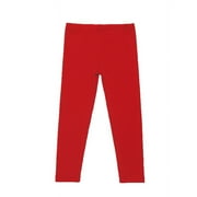 Jalioing Girls Leggings Solid Color Basic Full Length Thighs Pants Kids Casual Soft Stretchy Long Underwear Pants